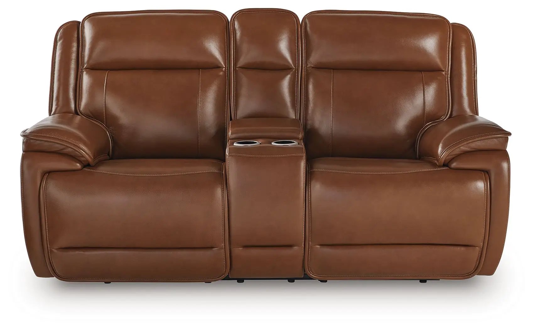 Healy Pier - Power Reclining Loveseat With Console / Adj Headrest - Chocolate by Unique Piece Furniture