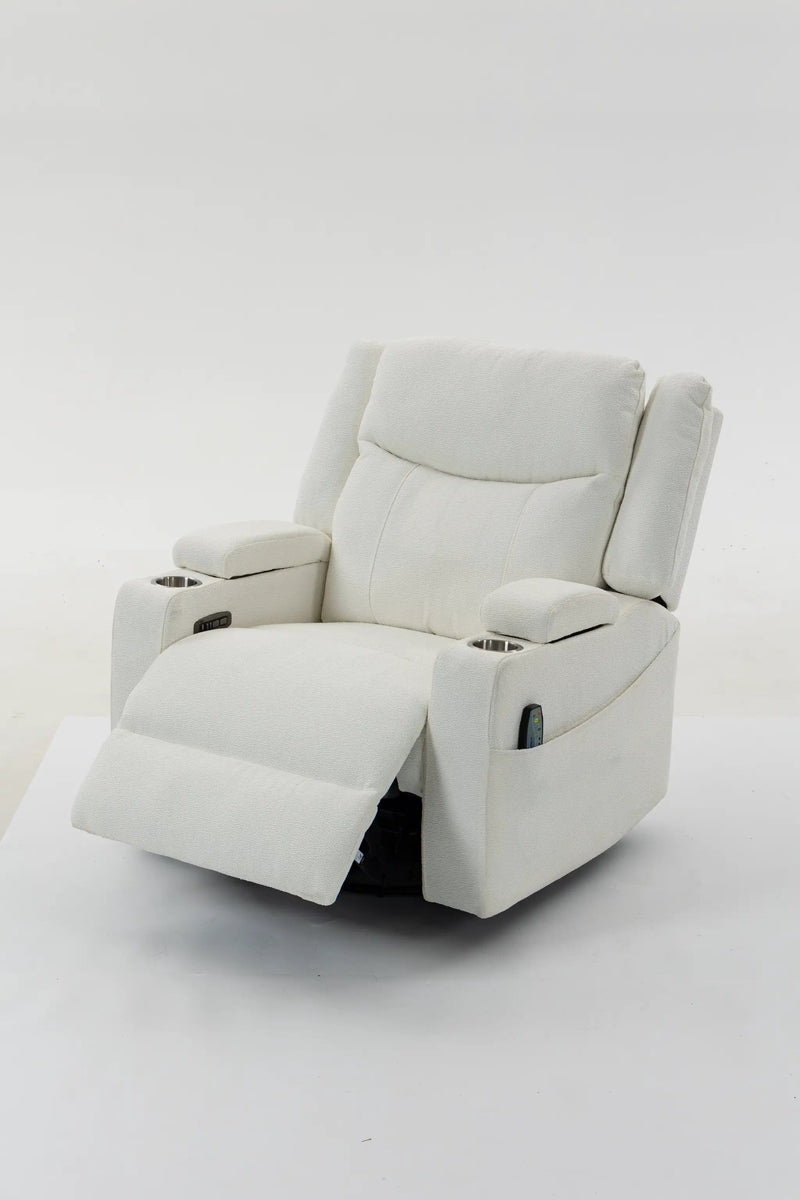 Extra Wide Power Recliner Chair with Heat Massage by HouseOfZazla