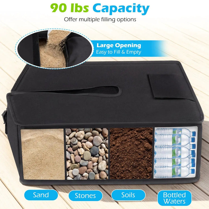 90 LBS Sand-fillable Umbrella Base Weight by DirectDeals