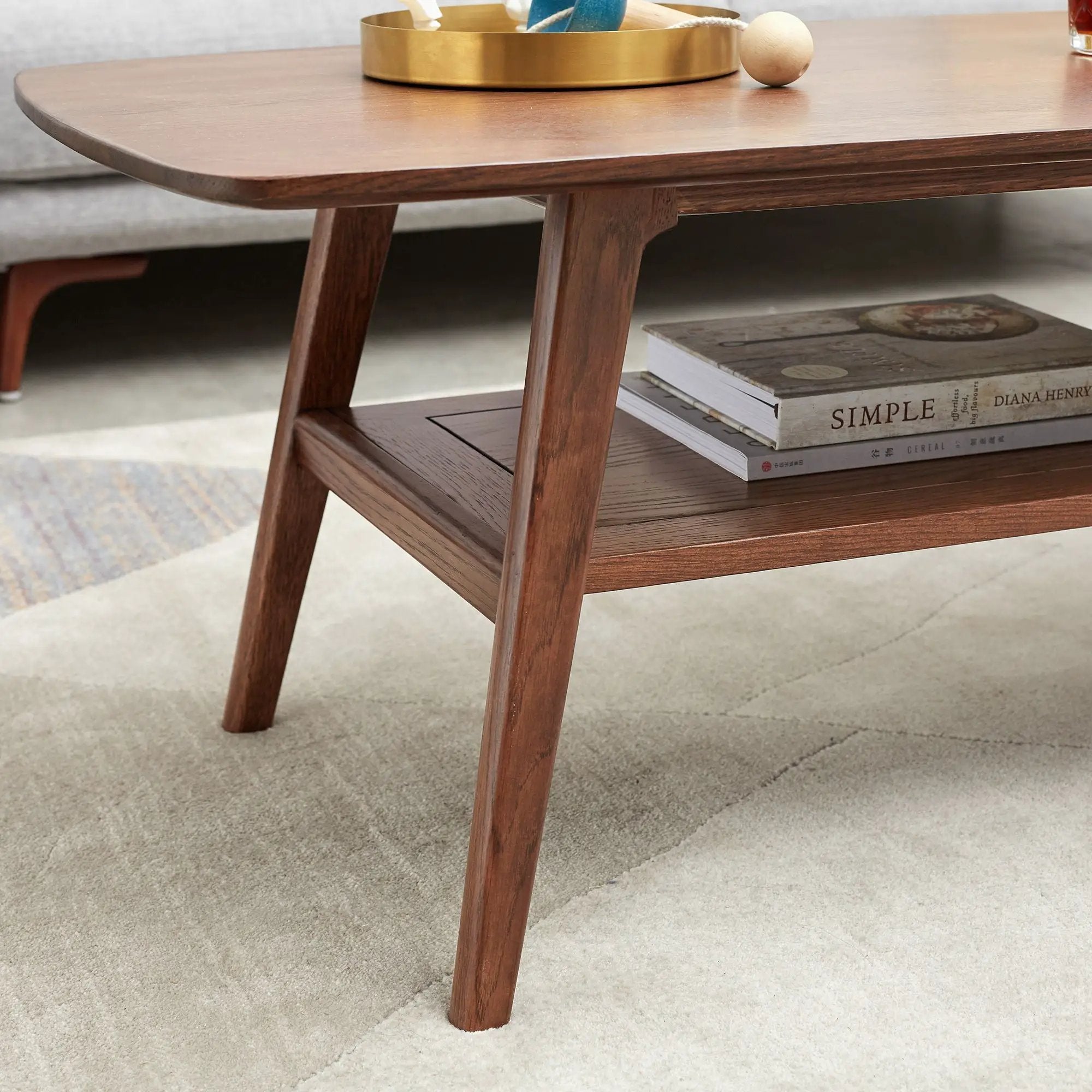 Low Coffee Table With Storage Shelf by Unique Piece Furniture