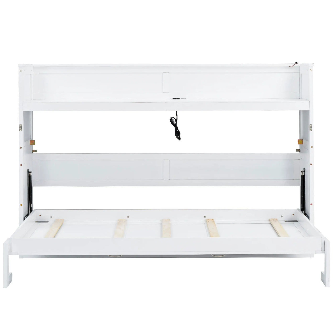 Murphy Bed With Desk, LED Light And USB Charging Station by HouseOfZazla