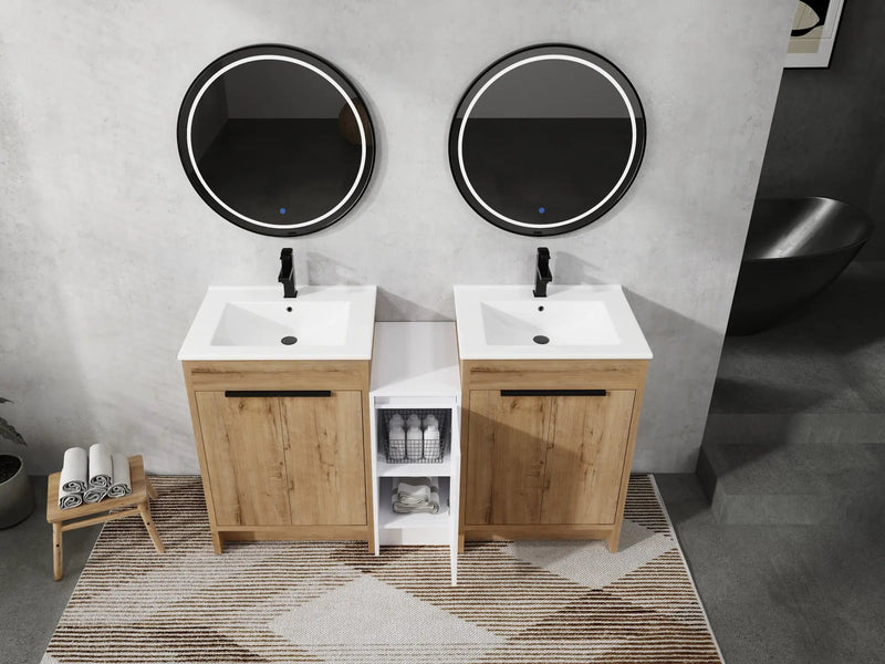 60 Inch Freestanding Bathroom Vanity with Ceramic Sink by HouseOfZazla
