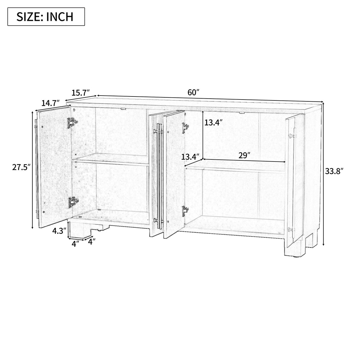 Sideboard With Adjustable Shelves, photo 30 of 40