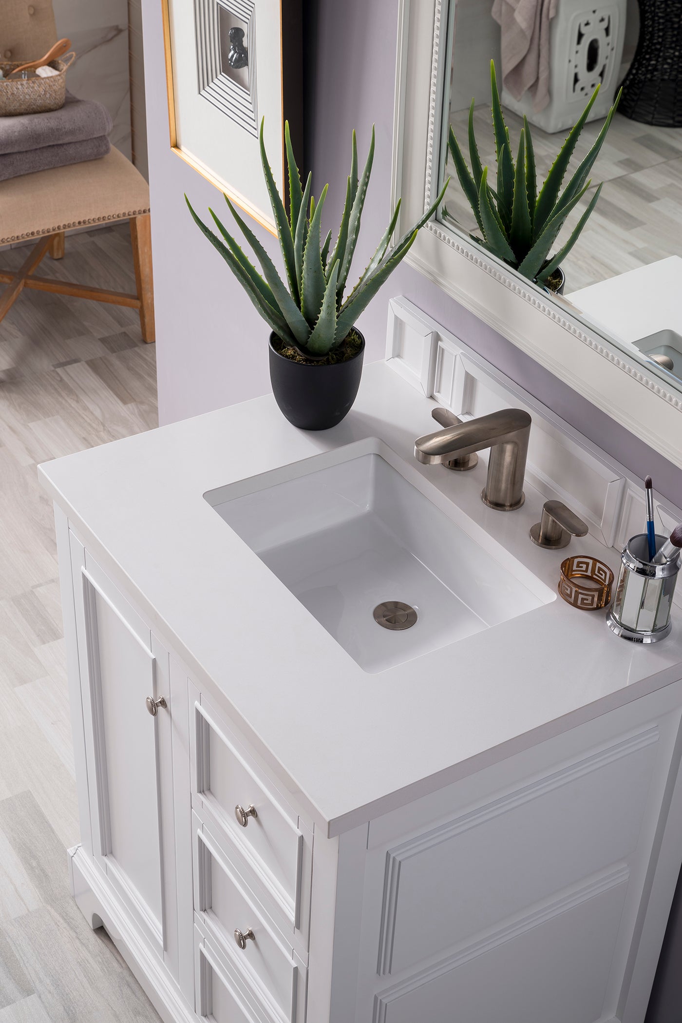 James Martin Bristol 30" Single Bathroom Vanity, Bright White by James Martin
