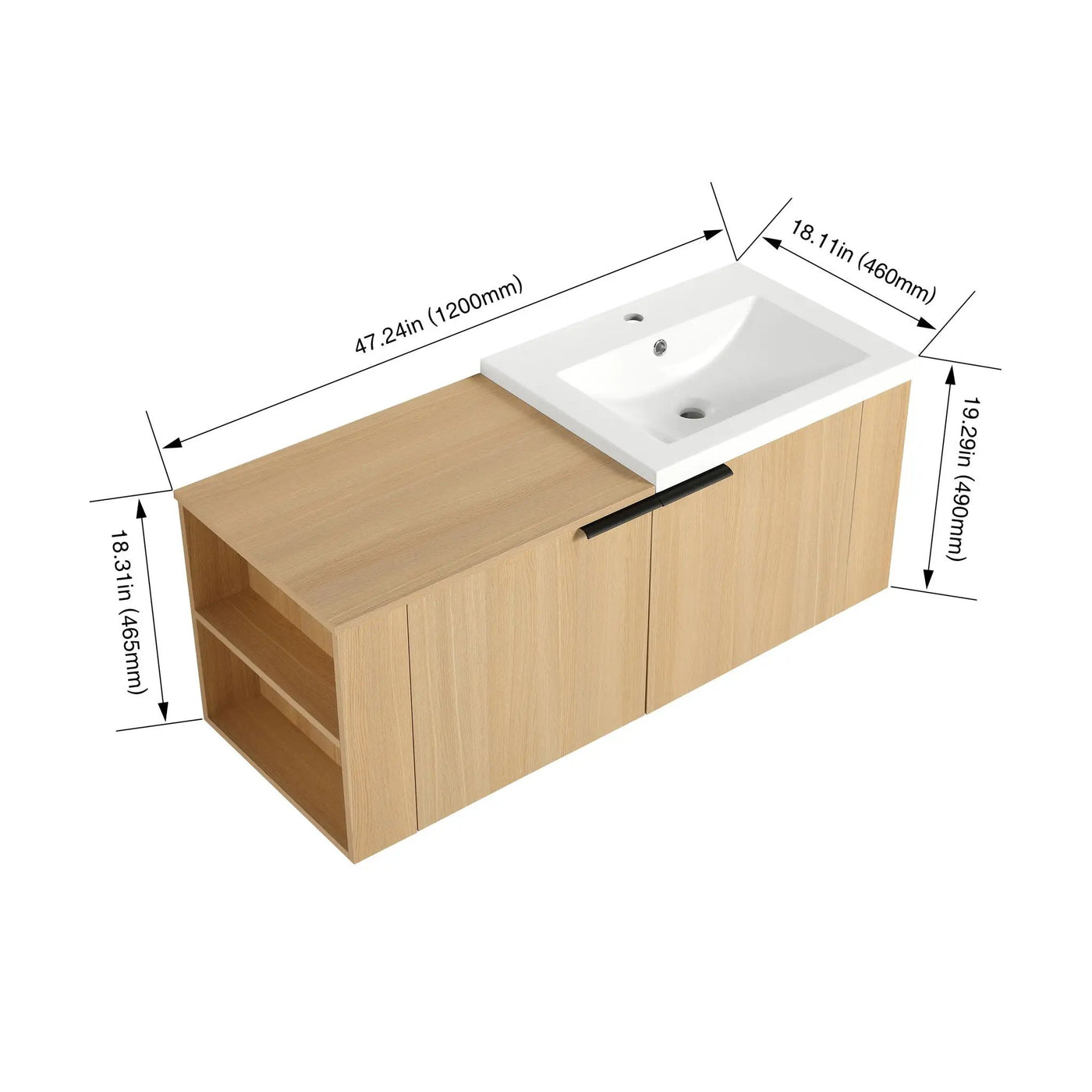 Modern Bathroom Vanity Sink Combo With Spacious Storage by HouseOfZazla