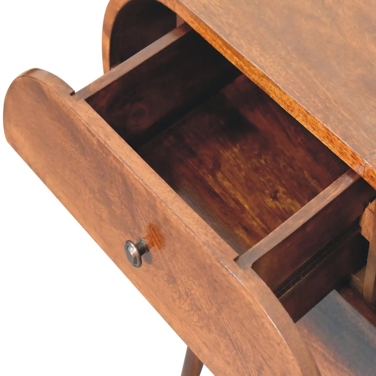 Large Chestnut Circular Bedside by HouseOfZazla