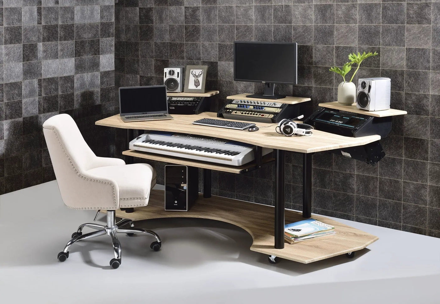 Eleazar Music Recording Studio Desk Wood by HouseOfZazla