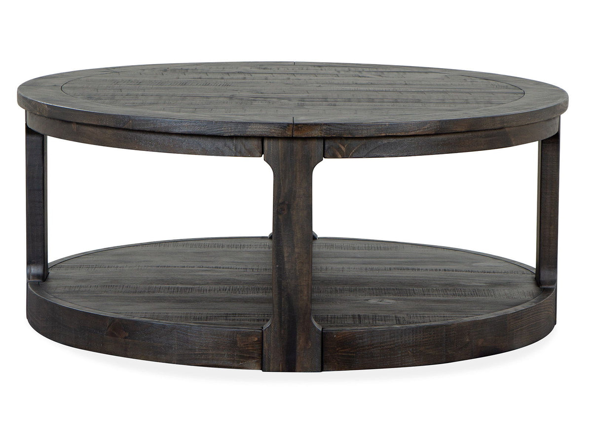 Boswell - Round Cocktail Table (With Casters) - Peppercorn, photo 6 of 7