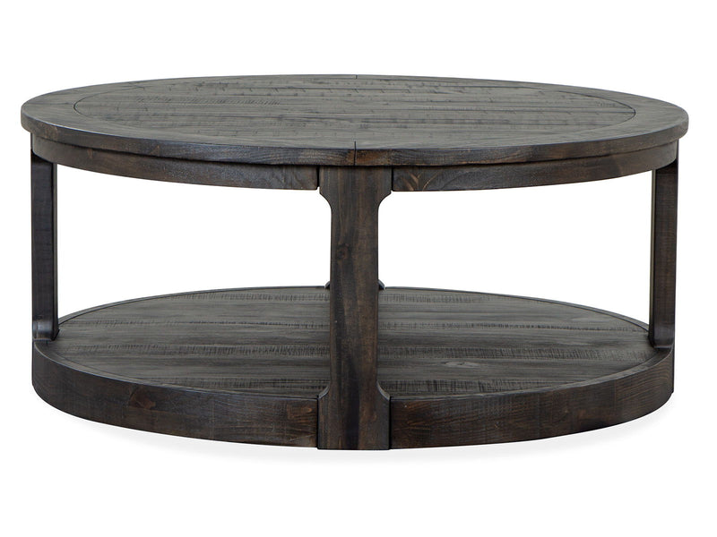 Boswell - Round Cocktail Table (With Casters) - Peppercorn, photo 6 of 7