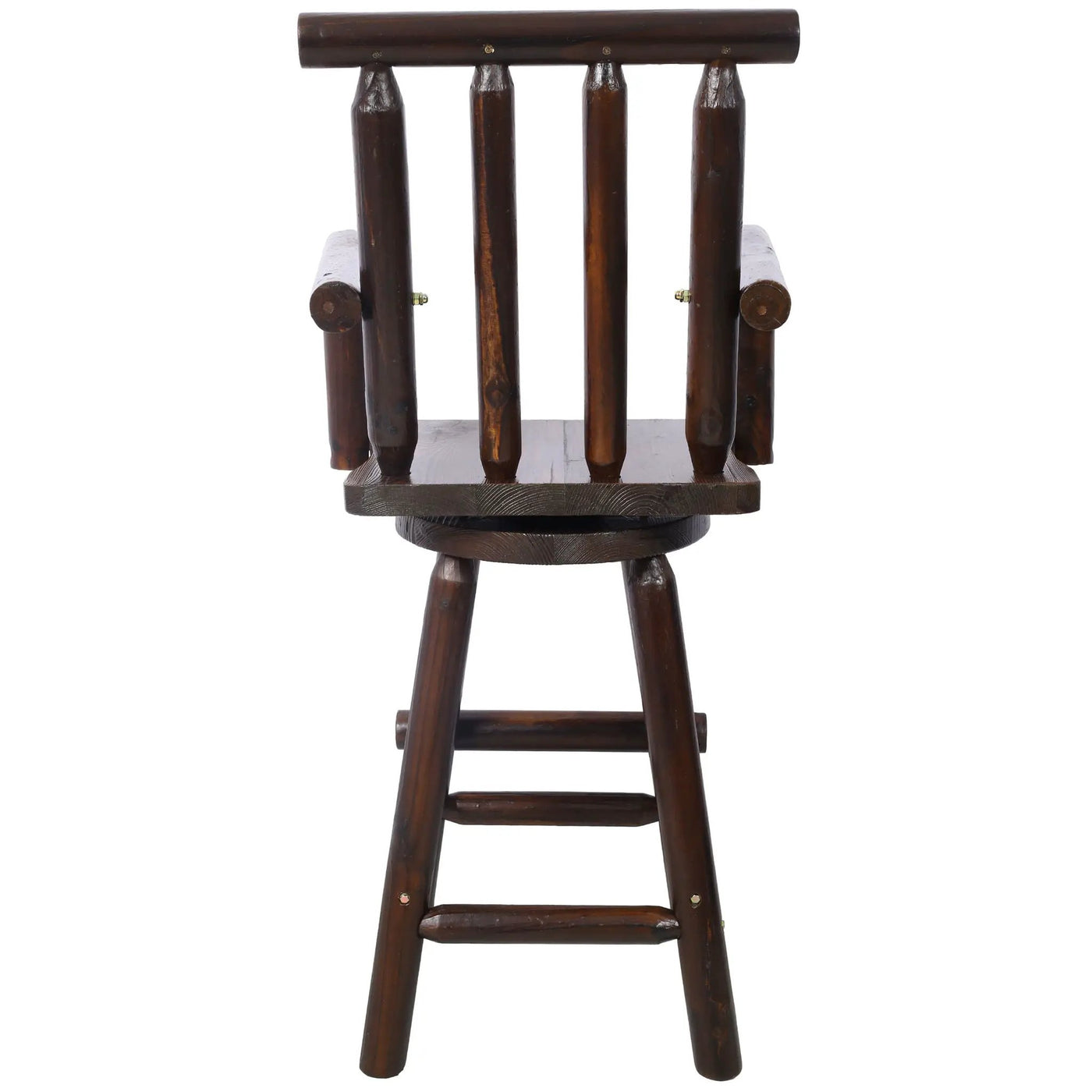 Rustic Bar Stool, Fir Wood Construction, Wide Armrest by HouseOfZazla