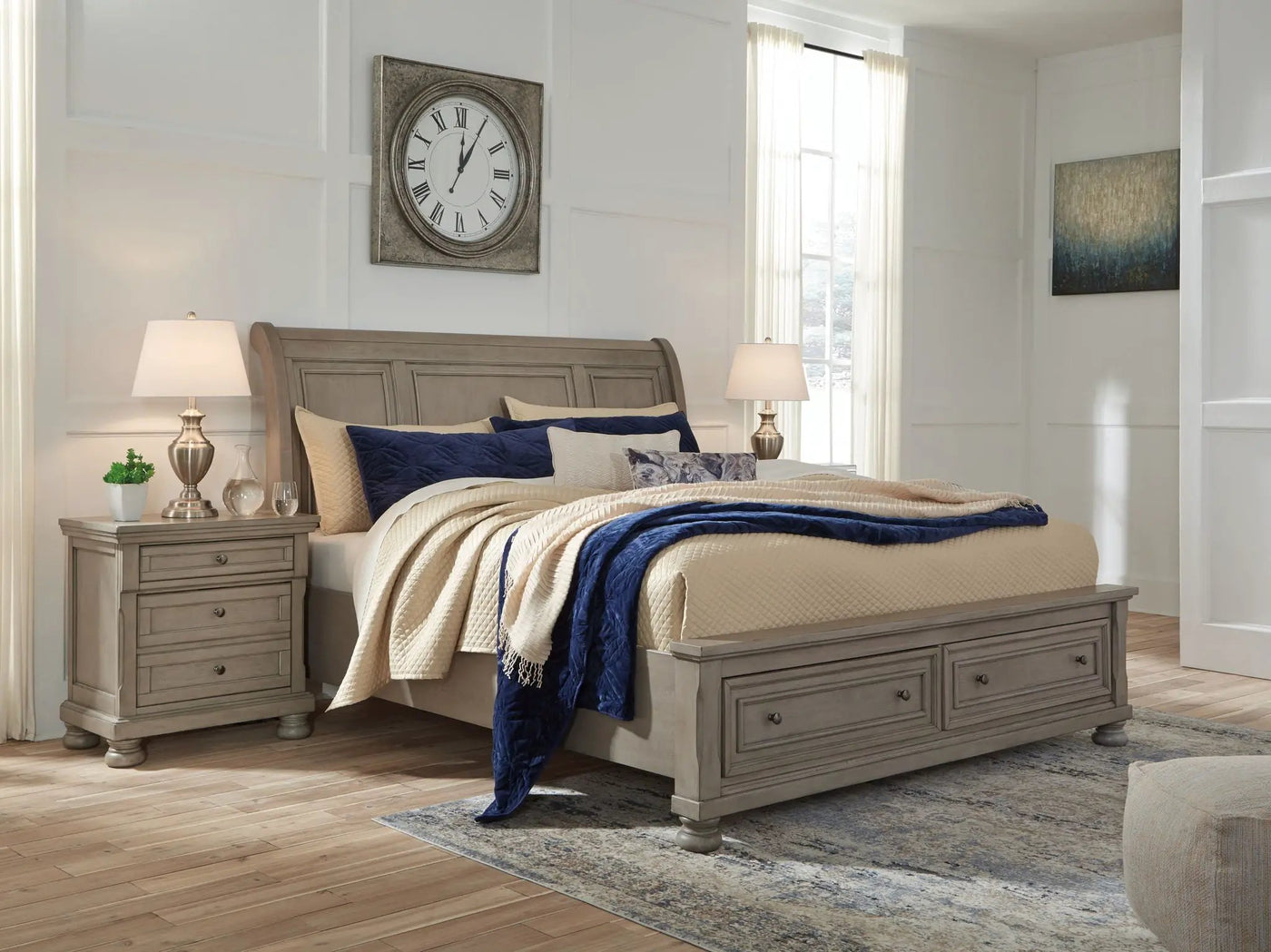 Lettner - Sleigh Bed by Unique Piece Furniture