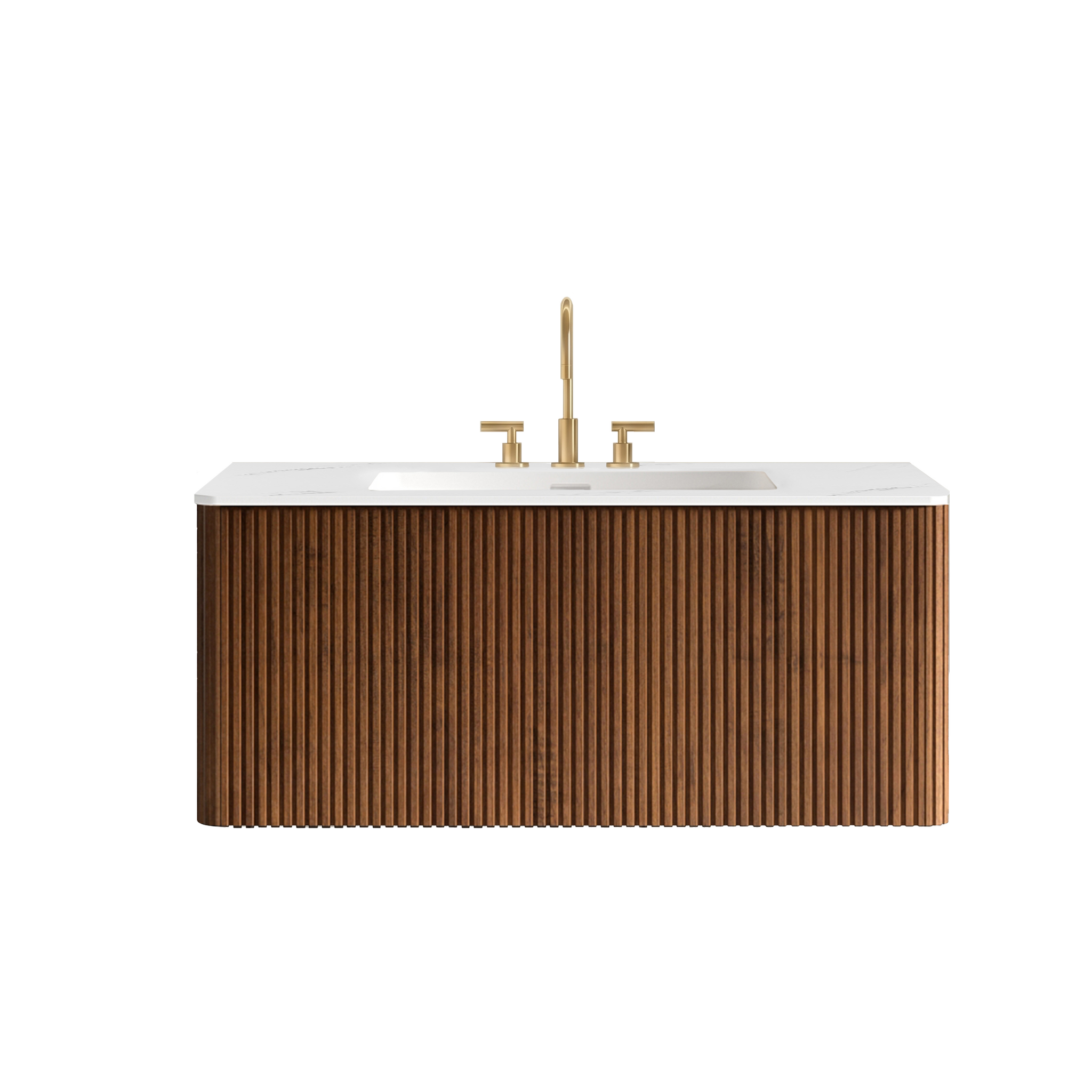 Etna 36" Striped Walnut Bathroom Vanity by HouseOfZazla