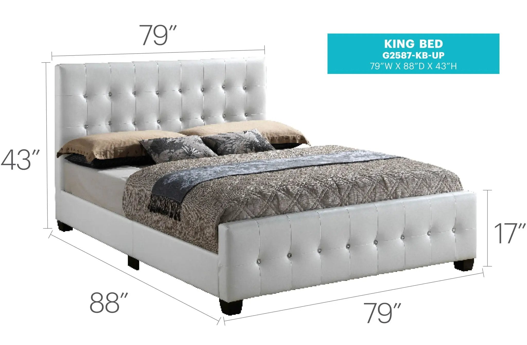 Stylish Transitional Bed by Unique Piece Furniture