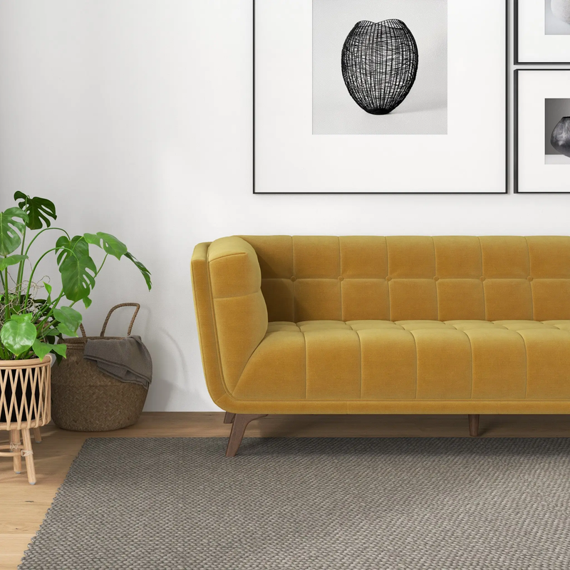 Addison Large Velvet Sofa by HouseOfZazla