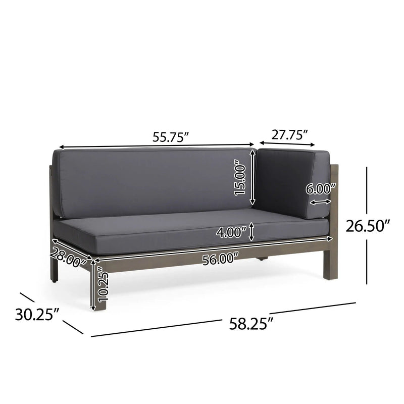 Brava - X Back Corner Bench by HouseOfZazla