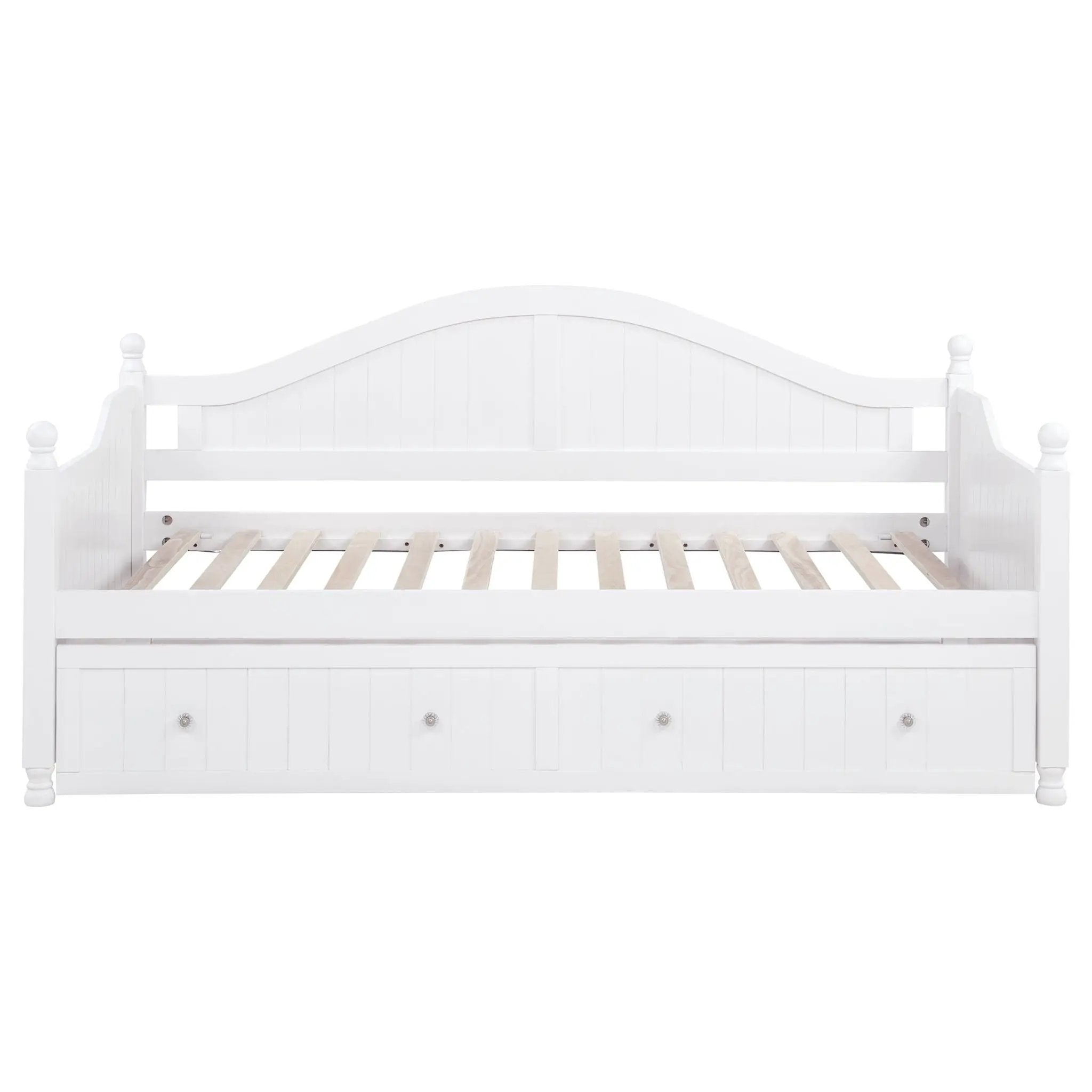 Julie Ann Wood Twin Daybed with Trundle White by Unique Piece Furniture