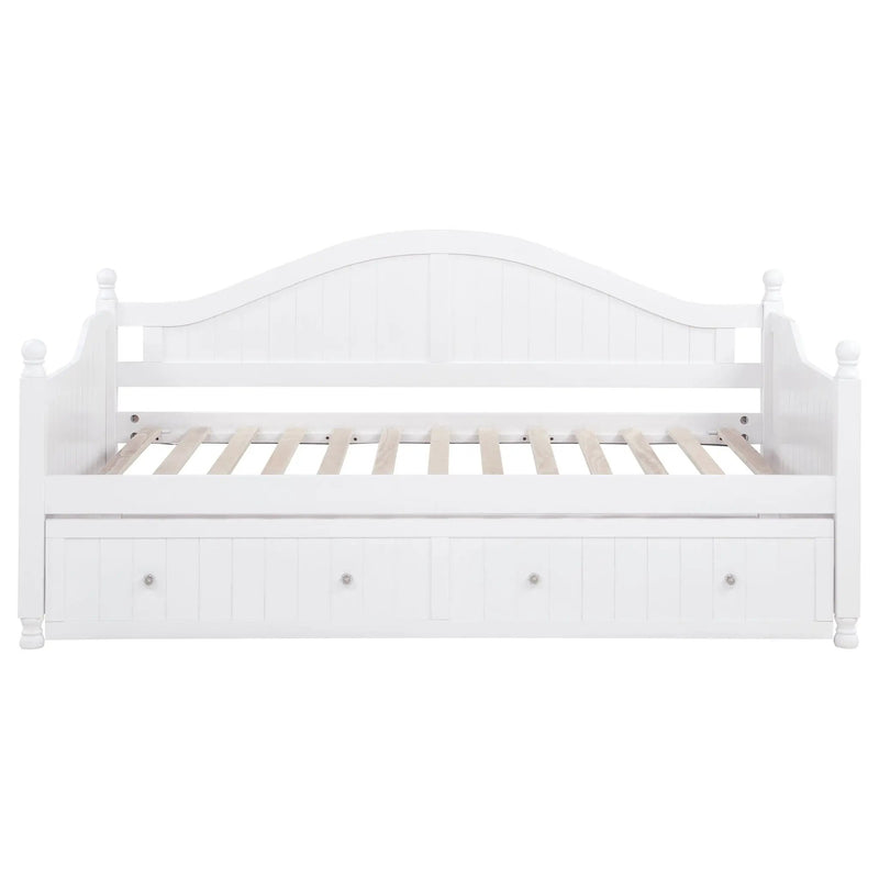 Julie Ann Wood Twin Daybed with Trundle White by Unique Piece Furniture