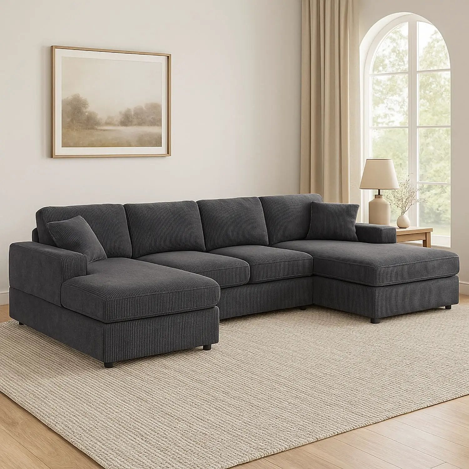 3 Piece Double Chaise Sectional Sofa by Unique Piece Furniture