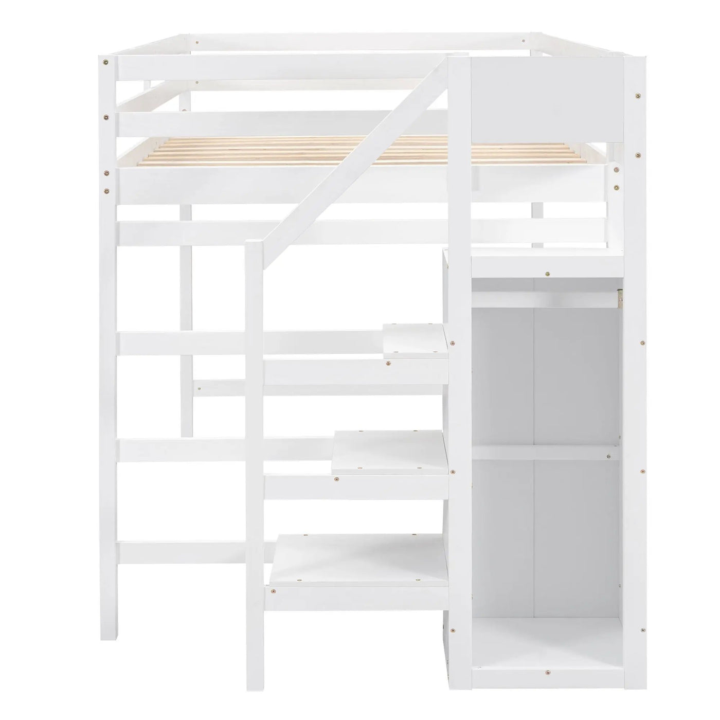 Loft Bed With Built In Storage Wardrobe And Staircase by HouseOfZazla