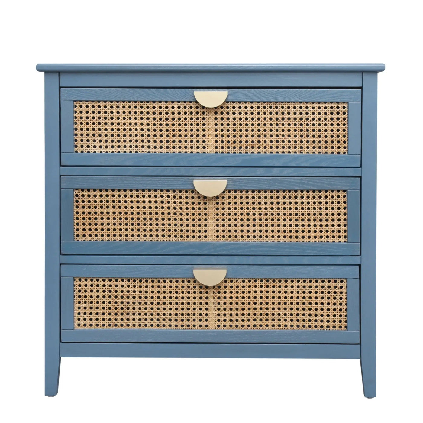 3 Drawer Cabinet, Natural Rattan, American Furniture by HouseOfZazla