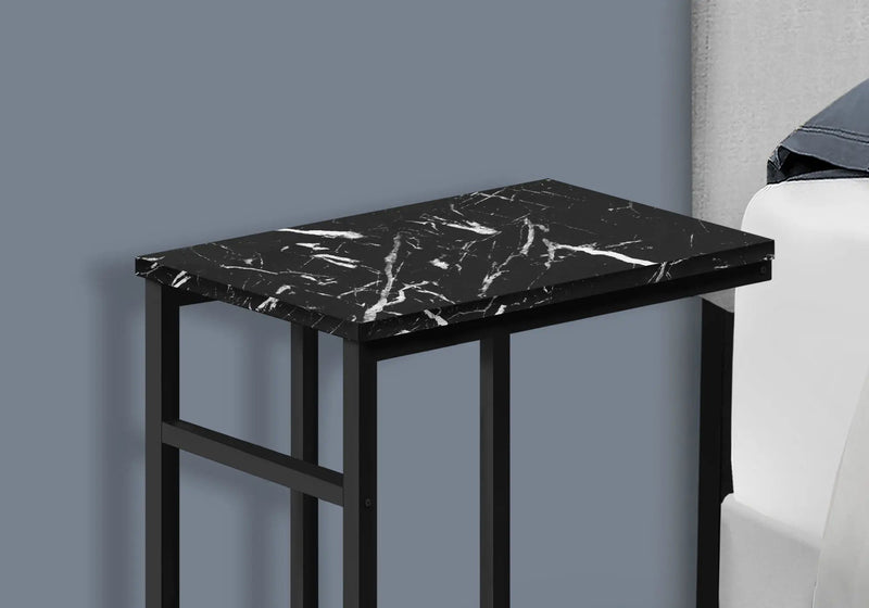 Accent Table, C-Shaped, Modern Design - Black by HouseOfZazla