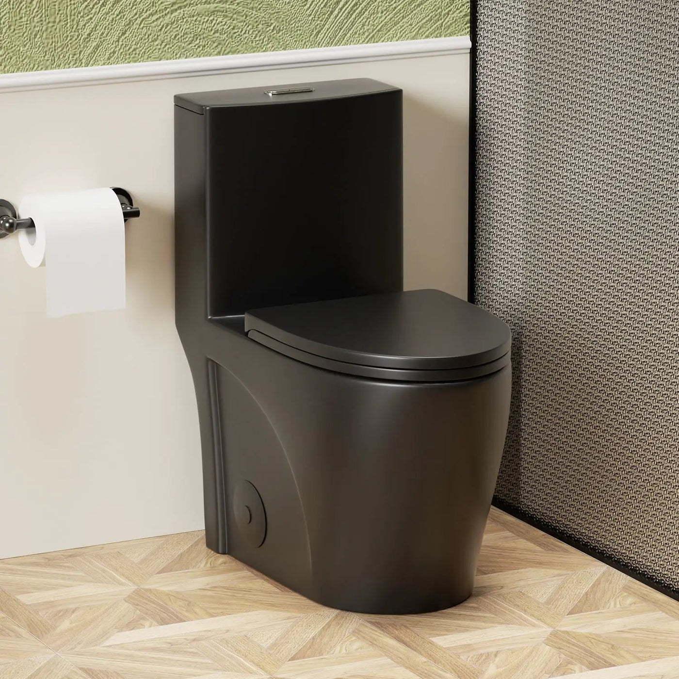 1 Piece Toilet With Tornado Flush, Dual Flush, And ADA Height Comfort Chair by HouseOfZazla