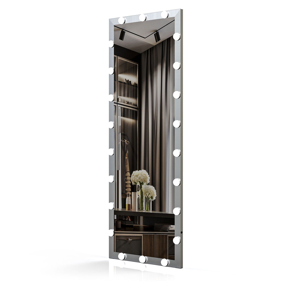Full Length Mirror with Lights and Touch Control – Pearl Silver, Black, or Pink, photo 26 of 40