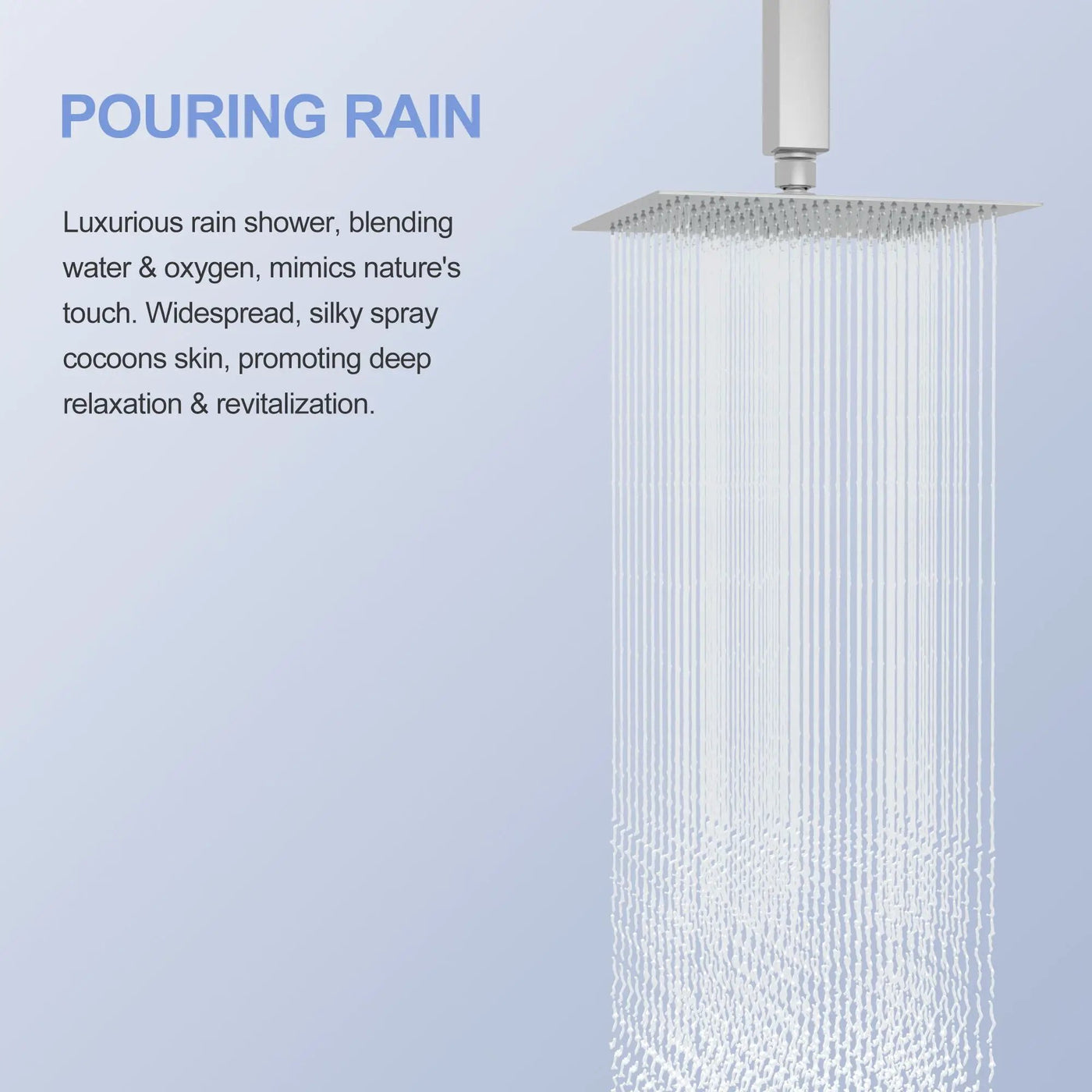 8" Square Rain Shower Head, Ceiling / Wall Mount Stainless Steel Bath Fixture by HouseOfZazla