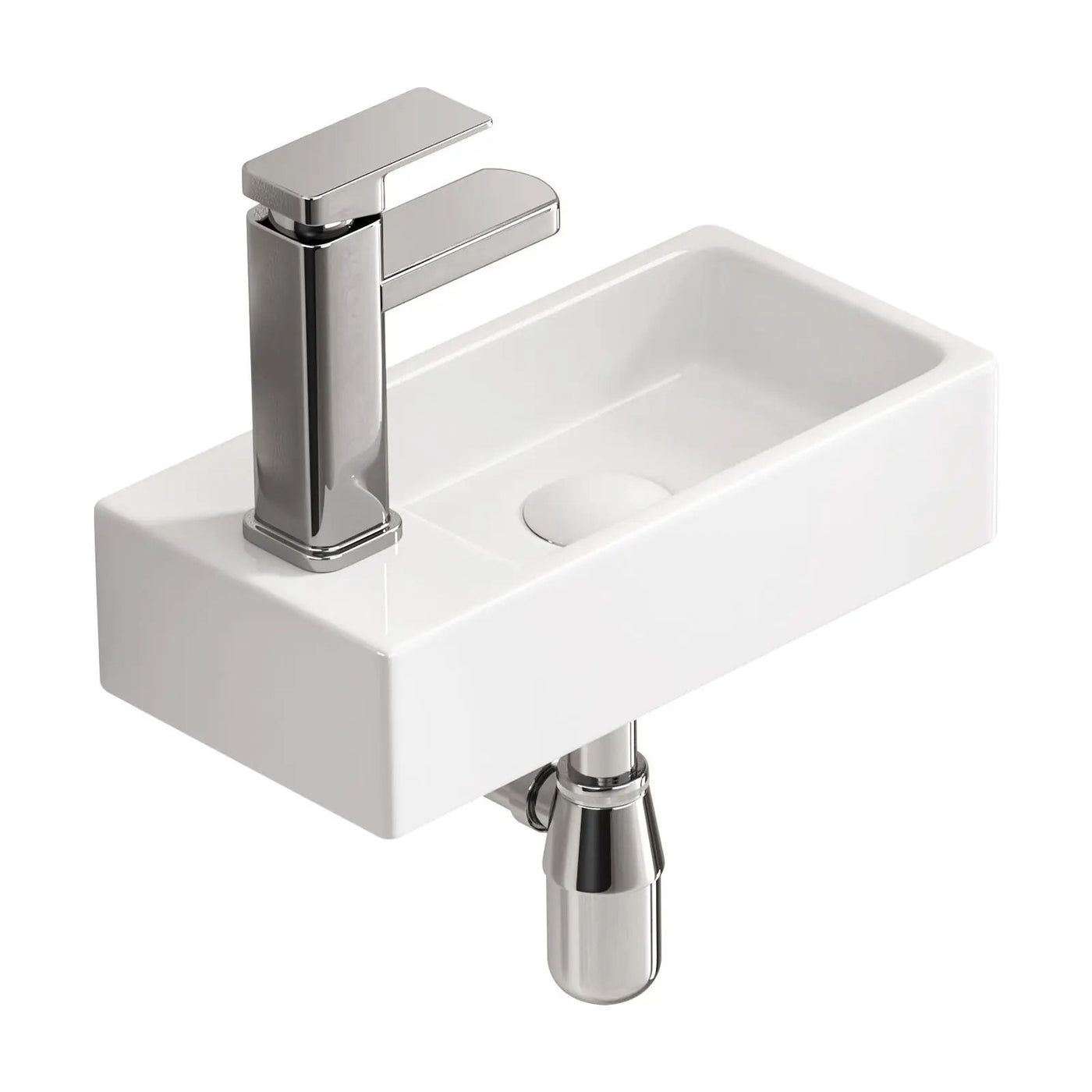 Wall Mounted Bathroom Sink With Faucet And Drain by HouseOfZazla