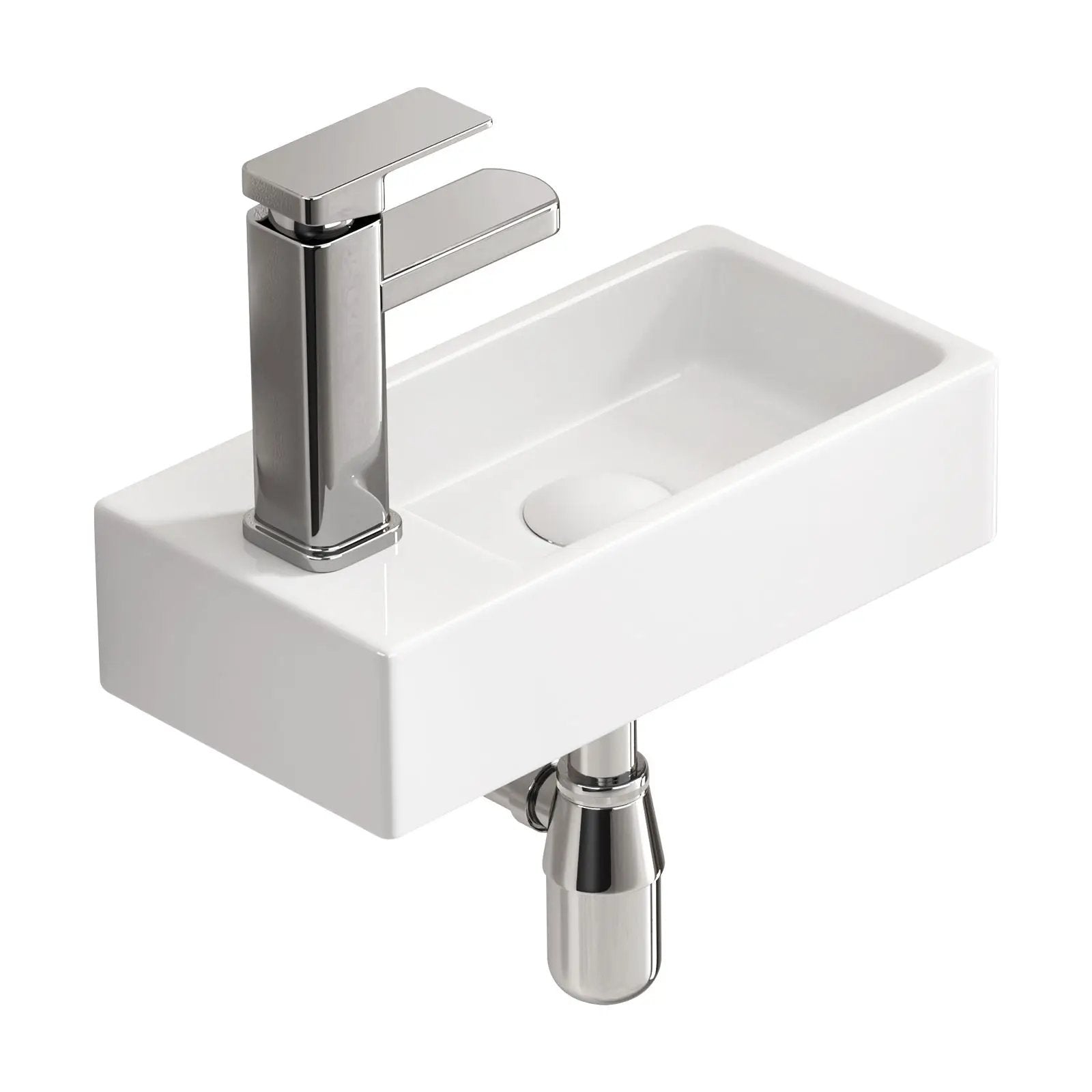 Wall Mounted Bathroom Sink With Faucet And Drain by HouseOfZazla