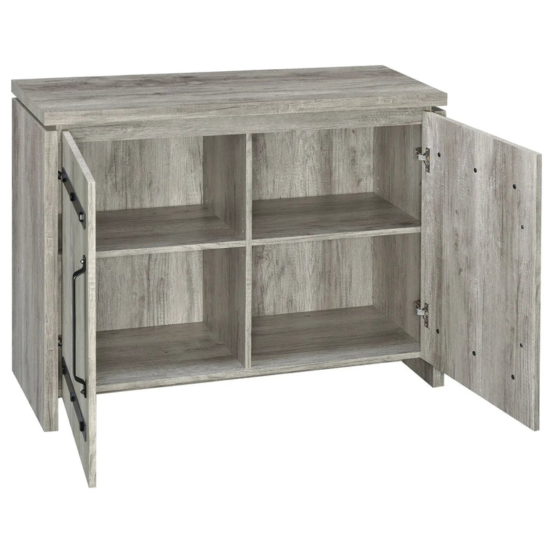 Enoch 2-door Engineered Wood Accent Cabinet Grey Driftwood by Unique Piece Furniture
