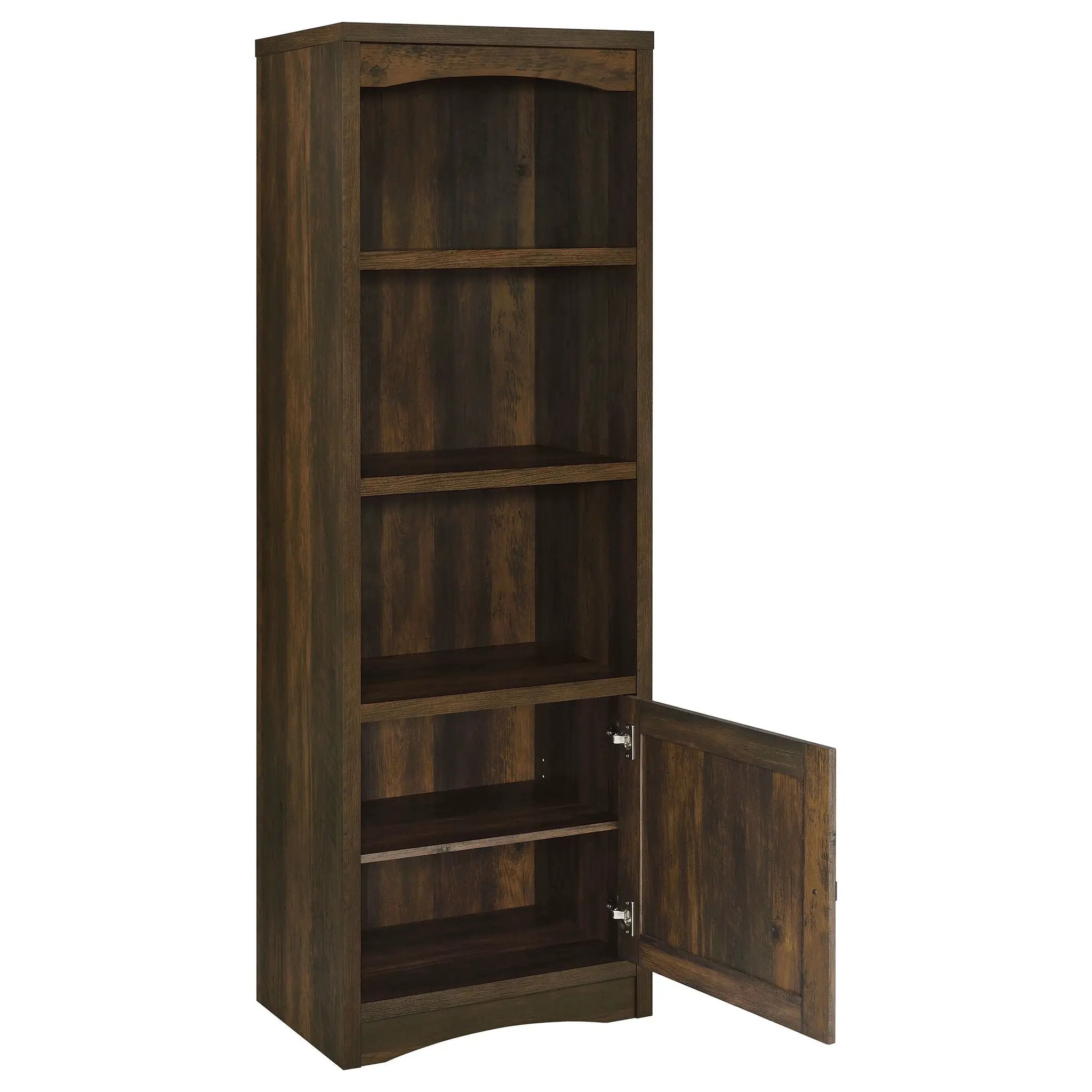 Laughlin 4-shelf Engineered Wood Media Tower Dark Pine by Unique Piece Furniture