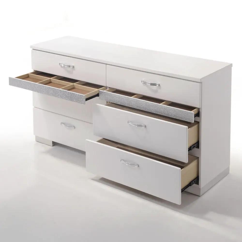 Naima II - Dresser - White High Gloss by Unique Piece Furniture