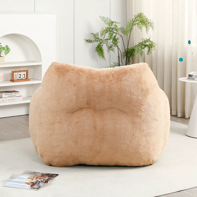 Beanbag Sofa Chair With Armrests Stuffed High Density Foam