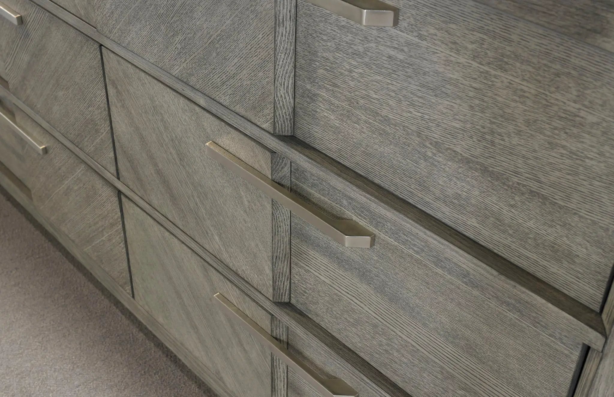 6 Drawer Dresser Book Matched Veneers - Gray by HouseOfZazla