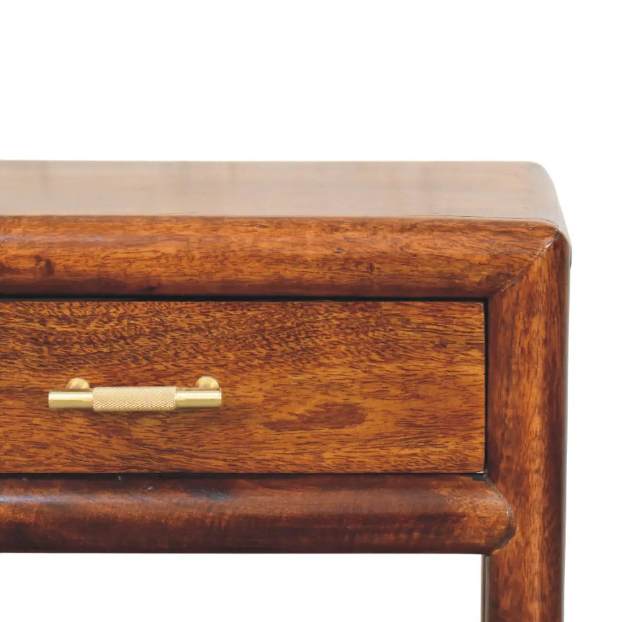 Solid Wood Regency Chestnut Nightstand, 1-Drawer, 1 Open-Slot by HouseOfZazla