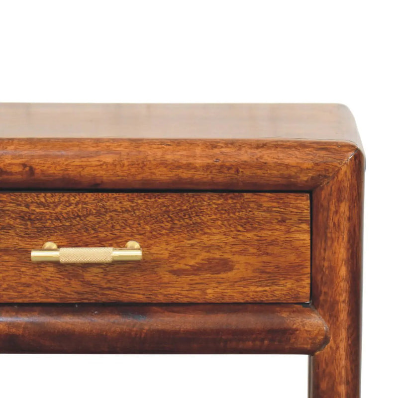 Solid Wood Regency Chestnut Nightstand, 1-Drawer, 1 Open-Slot by HouseOfZazla