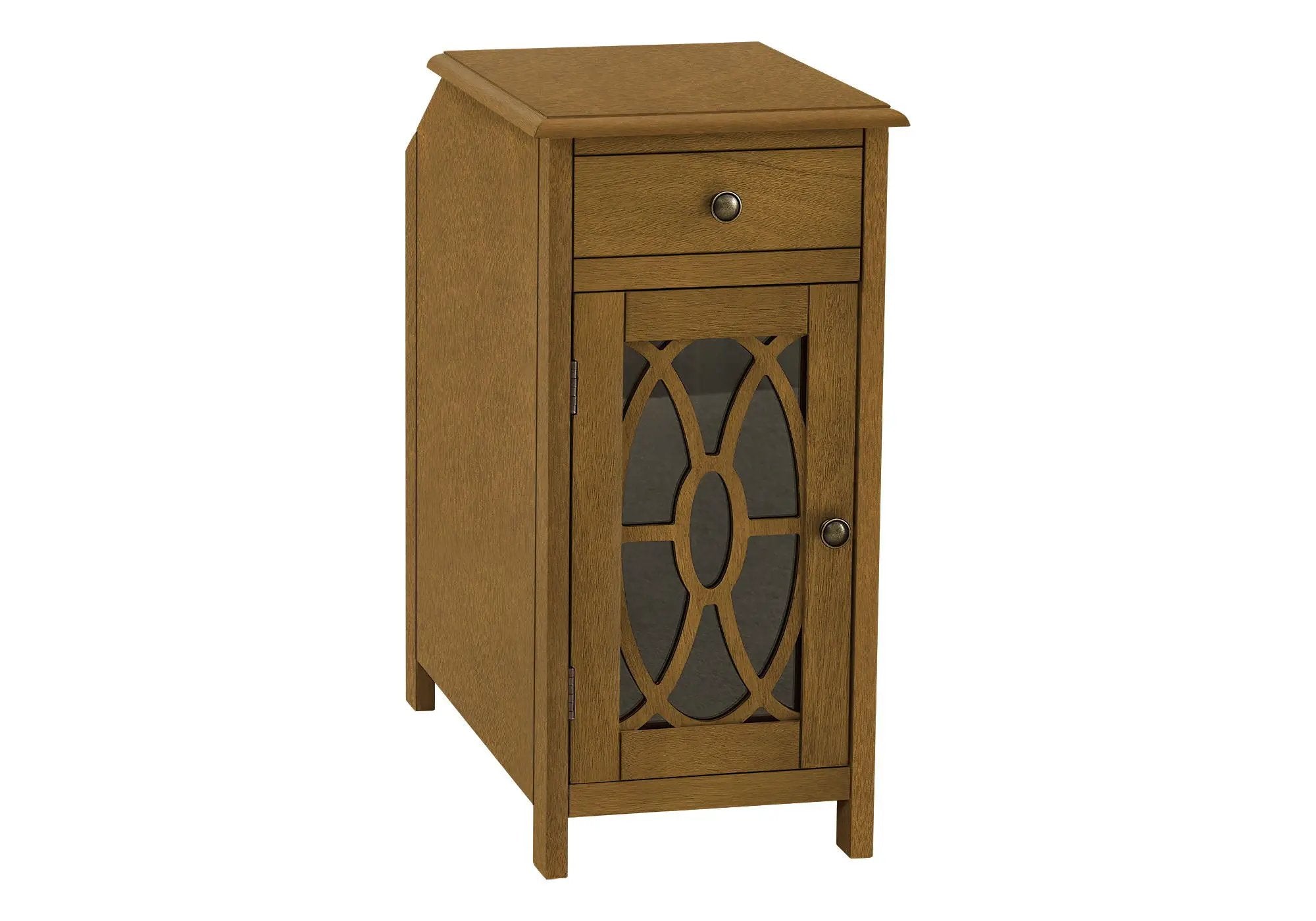 Accent Side Table with Storage Drawer - Taupe by HouseOfZazla