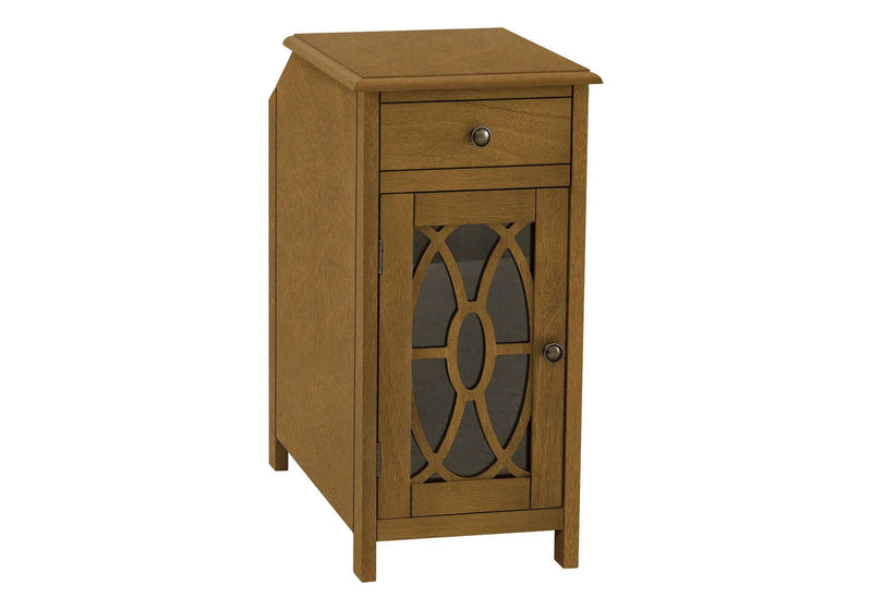 Accent Side Table with Storage Drawer - Taupe by HouseOfZazla