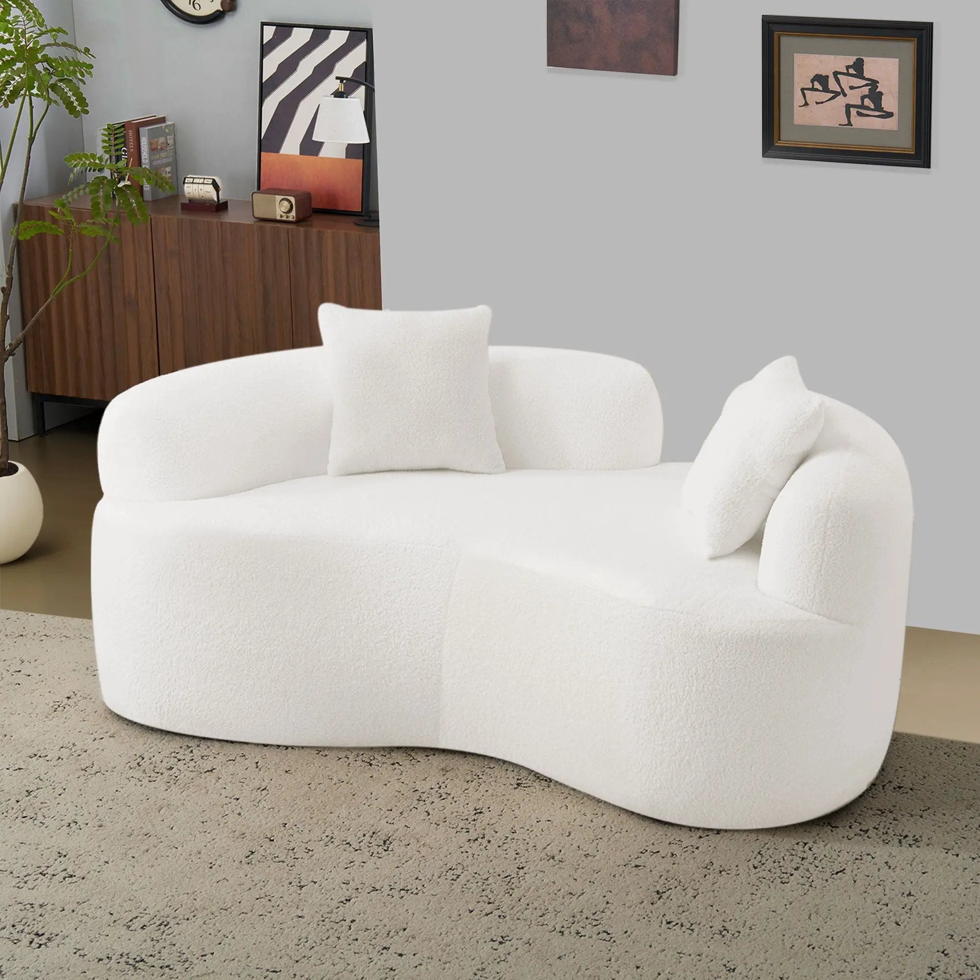 Modern Curved Loveseat by HouseOfZazla