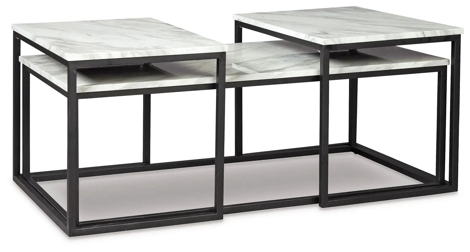 Donnesta - Occasional Table Set (Set of 3) - Gray / Black by Unique Piece Furniture