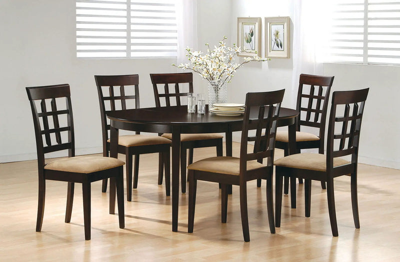 Gabriel 7-piece Extension Leaf Dining Table Set Cappuccino by Unique Piece Furniture