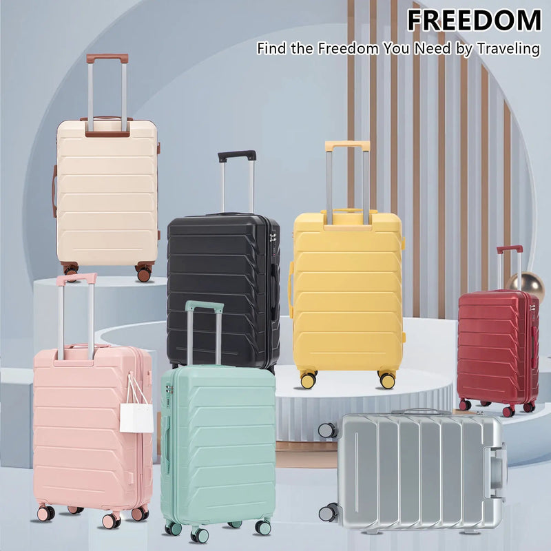 3-Piece ABS Spinner Wheel Luggage Set with Combination Lock by HouseOfZazla