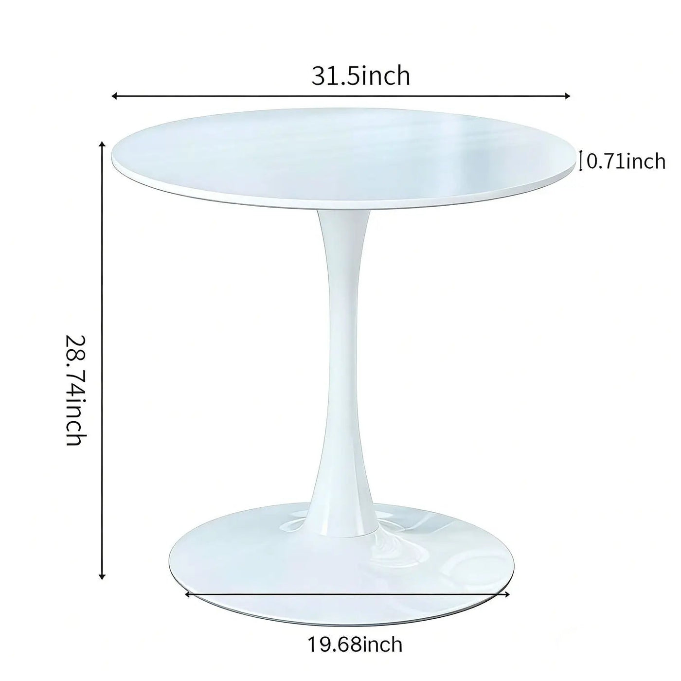 Mid-Century Tulip Table With Round Top and Pedestal Base by HouseOfZazla