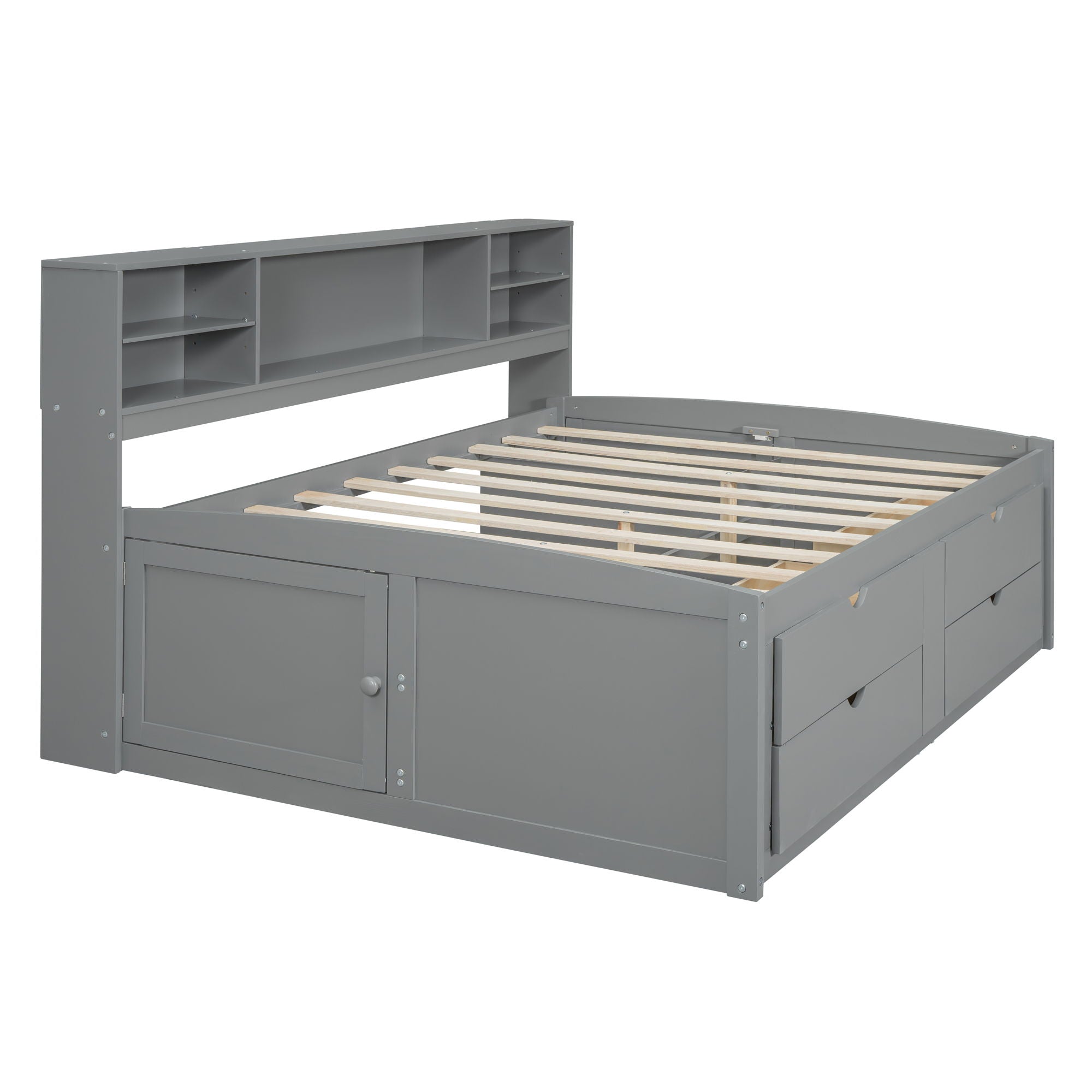 Daybed With 2 Bedside Cabinets, Upper Shelves And 4 Drawers by HouseOfZazla