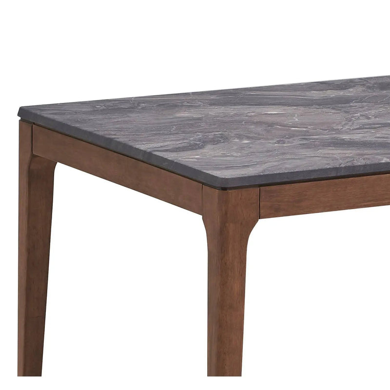 Bevis - Engineered Stone Top Dining Table - Walnut by Unique Piece Furniture