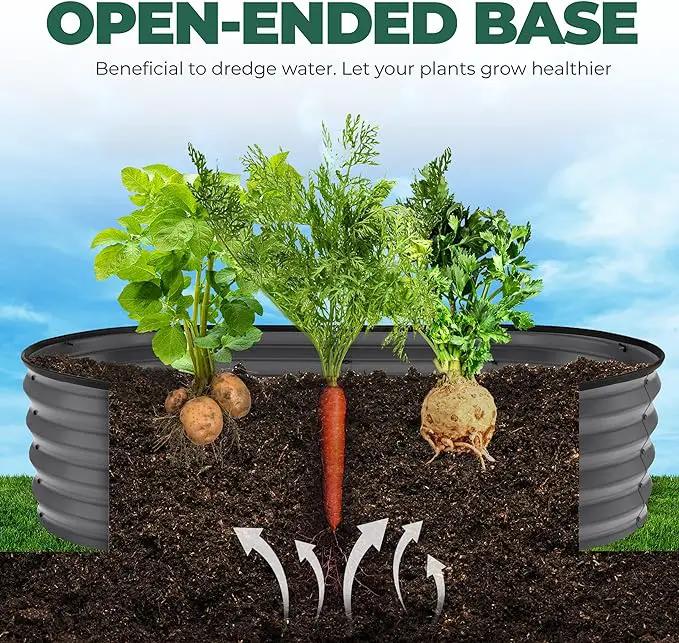 Utopia Home Galvanized Raised Garden Bed, 4 by 2 by 1 feet Lightweight Planter Boxes Outdoor with Easy Assembly, Large Garden Bed for Vegetables, Fruits, Flowers, Dark Grey by GreenHaven Gardens