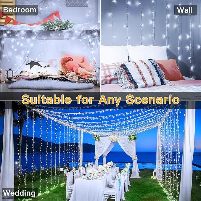 Ollny Christmas Lights Outdoor 400LED 131FT, Cool White Fairy Lights with Remote 3 Timer, Plug in 8 Modes String Lights for Bedroom Indoor Outside House Party Xmas Decorations by GreenHaven Gardens
