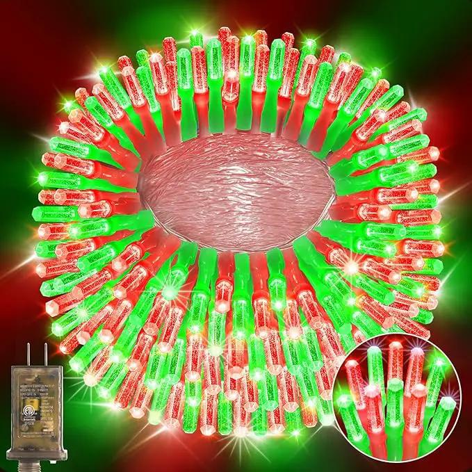 Heceltt 360 LED 118 FT String Lights Outdoor, 8 Modes Christmas Lights Plug in, IP44 Waterproof Led String Lights with Timer and Memory for Xmas Yard Garden Decorations (Red and Green) by GreenHaven Gardens