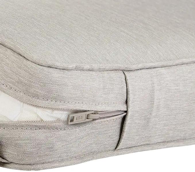Classic Accessories Montlake Water-Resistant 21 x 22 x 4 Inch Patio Lounge Back Cushion, Heather Grey, Outdoor Loveseat Cushions
